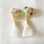 milky heart×lace pierce mint green