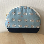 はりねずみ柄のふんわり小銭ポーチ