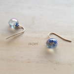 再販4❤️瑠璃色吹きガラスピアス