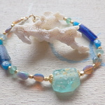 Roman glass & Opal bracelet 14kgf 