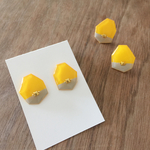 【再販】yellow×grey ピアス  ノンホールピアス