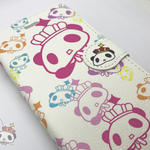 【手帳型】 スマホケース。王様ぱんだ。カラフル。【送料込】