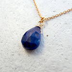 14kgf/ラピスラズリのなみだドロップネックレス