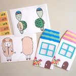 窓から見える家レターセット　かめ＆ひつじ