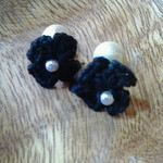 かぎ針編みお花ピアス