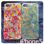 iPhoneケース  しろくま♡小花柄