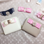 ♡リボン♡財布♡カード♡コインケース♡フラワービジュー♡フェラガモ風バックル♡