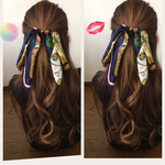 ヘアアクセ  レトロ スカーフ  ヘアゴム