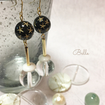 クリア×ブラック大ぶりピアス