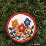 お花の刺繍ブローチ✴︎187