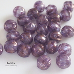 lavender picaso 6mm メロン チェコビーズ 20個