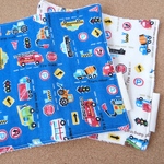 【sale】Wガーゼ×タオルミニハンカチ  15×15 ２枚セット  車