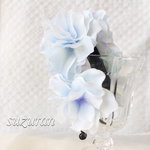 水色  紫陽花 バナナクリップ