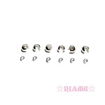 Silver925つぶし玉＆カバーセット　3ｍｍ　６ペア　ハンドメイド素材