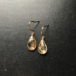 14KGF ゴールドルチルクォーツ ピアス