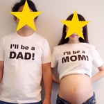 パパ用☆マタニティフォト用Tシャツ(I'll be DAD!) ホワイト