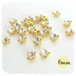 ６mm（ゴールド台座付き）クリア＊30個＊＼送料無料／