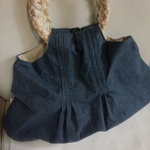 ハンドメイド　リネンバンブーバッグ　リネンバッグ