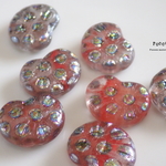pink ammonite shell チェコビーズ ４個