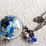 再販xover100 勿忘草のネックレス （18mm金古美チェーン）