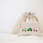 ★送料無料★刺繍の巾着(車)