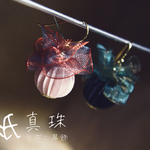 【パール】紙真珠＋リボン耳飾