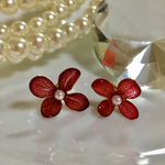 シンプルあじさいピアス