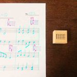 ウクレレの運指はんこ　TAB譜 ⑩ウクレレのコード　音楽の運指表　吹奏楽・ウクレレの初心者のための指使い・運指はんこシリーズ　