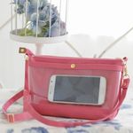 【momoping 様専用】長財布も入るスマホポシェット/11号帆布　ピンク