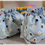 【オーダー品】保冷ランチ巾着（お弁当入れ）5点