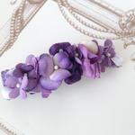 スミレと紫のお花バレッタ