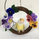 ※専用ページです※  mimi様ご依頼のコザクラインコのリースです♪羊毛フェルト