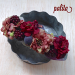 autumn flower berry バレッタ