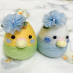 ぽってりシリーズ〜セキセイインコ紫陽花付き〜