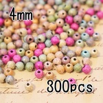 4mm300個＊ダスト加工アクリルビーズ