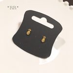 樹脂 パイナップル×ミニピアス gold