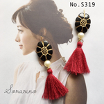 No.S319 限定品♥︎タッセル✪︎お花のアンティークピアス