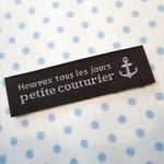 petite couturier イカリタグ（こげ茶）　５枚セット