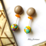 mix color camouflageピアス