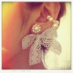 Torchon Ribbon ピアス+イヤリングセット