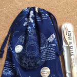 宇宙 スペースナイト 紺 巾着袋 ☆入園入学☆