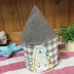 ハンドメイド/くまさんのお家型/小物入れ/お家カフェ