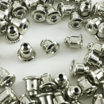 送料無料　●弾丸型●　ピアスキャッチ　100個　シルバー　6mmx5mm　内部 シリコン　キャッチ　ピアス パーツ 金具 アクセサリー ハンドメイド 素材　（AP0192）