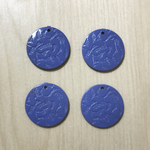 VINTAGE LAVENDER ROUND TEXTURED DECO PENDANTS ＊6579＊