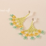 イーネオヤ刺繍 の ピアス【ライム】