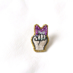 【受注制作】指文字イニシャル 刺繍ピアス/イヤリング(M)