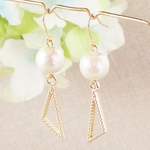 【￥300】コットンパールとさんかく・ピアス