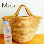 【再販】麻ひもバッグ・Ｍsize・シンプル・かごバッグ【受注販売商品】