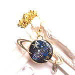 COSMOS☆土星の宇宙ロングネックレス