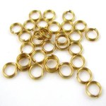 丸カン(2重) 8mm x0.6mm マルカン300個 - 金 / ゴールド